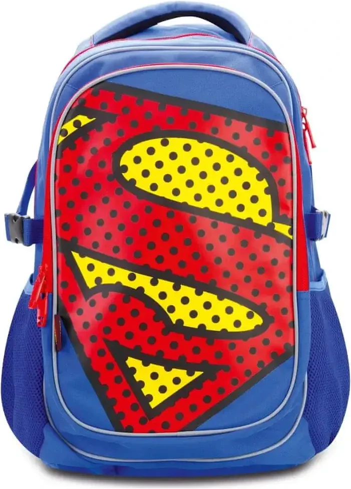 Baagl Školní batoh s pončem - Superman Pop