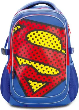 Baagl Školní batoh s pončem - Superman Pop