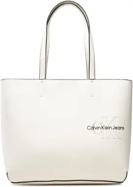 Calvin Klein Jeans Kabelka Sculpted Shopper29 Two Tone Bílá