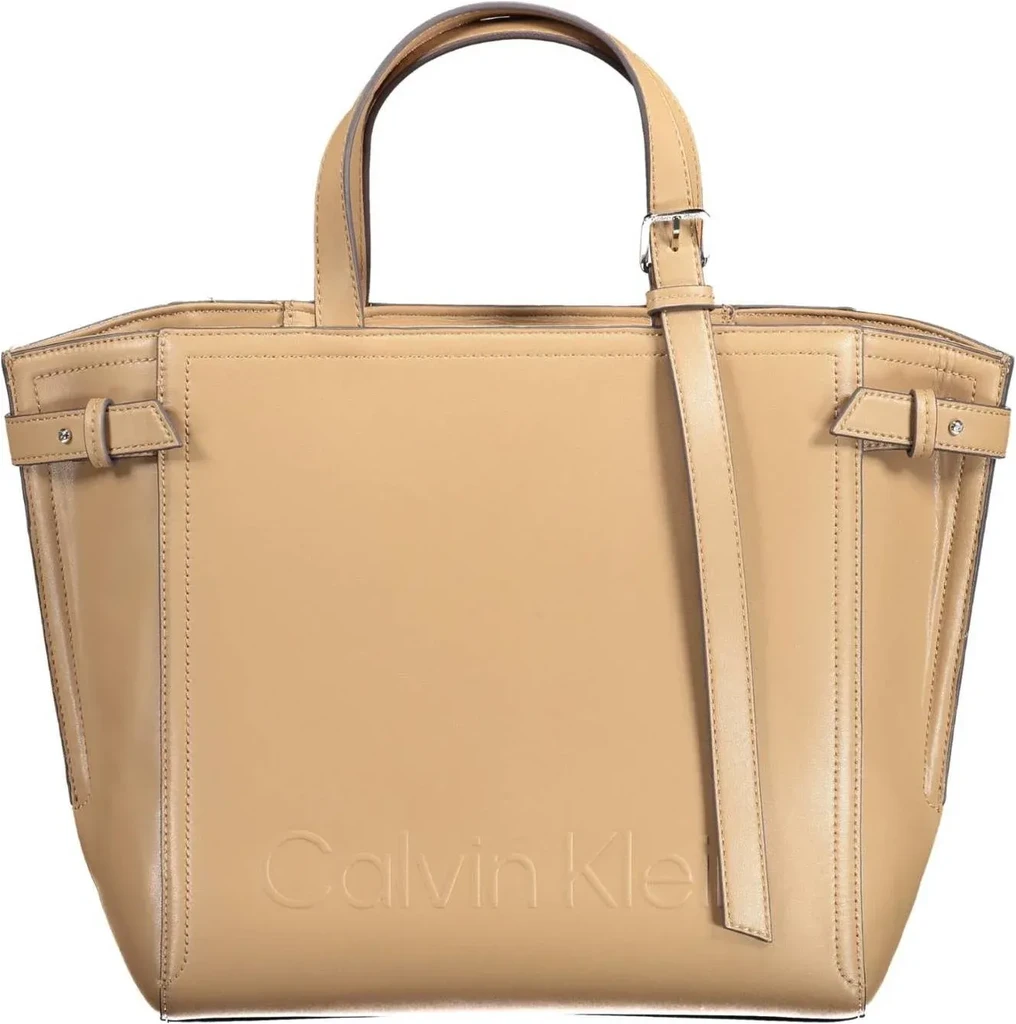 Calvin Klein Minimal Hardware Tote Hnědá