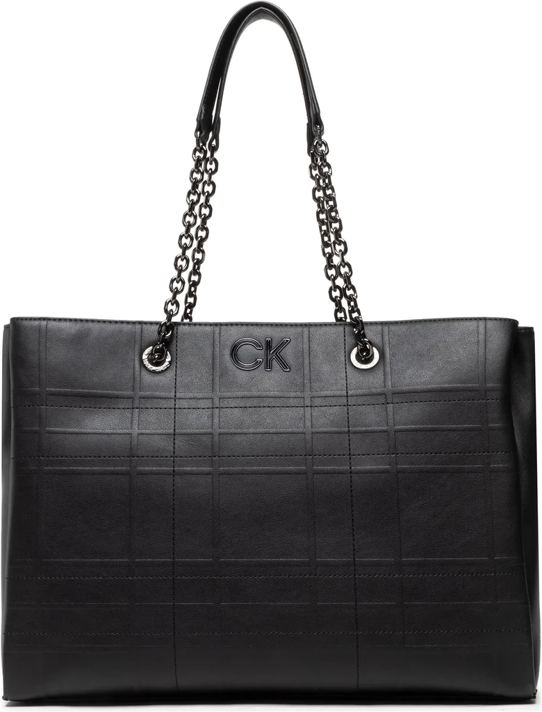 Calvin Klein Re-Lock Tote Quilt Černá