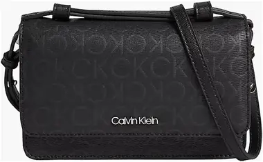 Calvin Klein Ck Must Mini Bag W/Flap Epi Mono Černá