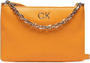 Calvin Klein Jeans Kabelka Re Lock Ew Crossbody W Chain Oranžová