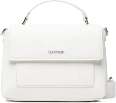 Calvin Klein Kabelka Ck Must Flap Top H Bag Md Bílá
