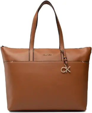 Calvin Klein Kabelka Ck Must Shopper Lg W/Slip Pocket Hnědá