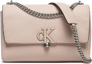Calvin Klein Kabelka Minimal Monogram Ew Flap Cony Růžová