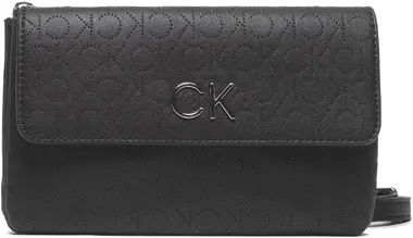 Calvin Klein Kabelka Re-Lock Dbl Crossbody Bag Perf Černá