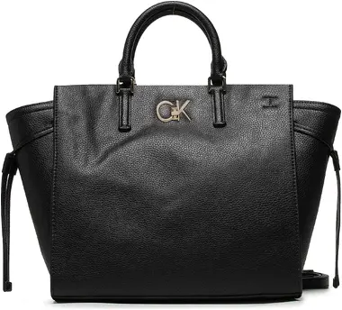Calvin Klein Kabelka Re-Lock Drawstring Tote Bag Pbl Černá
