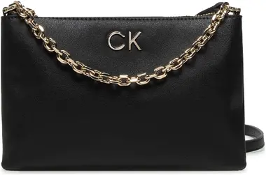Calvin Klein Kabelka Re-Lock Ew Crossbody Chain Černá