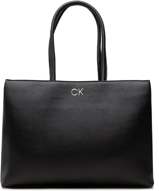 Calvin Klein Kabelka Re-Lock Shopper W/Lptp Pouch Pbl Černá
