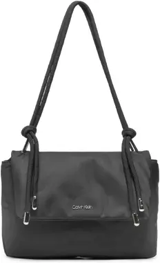 Calvin Klein Kabelka Roped Shoulder Bag Nylon Černá