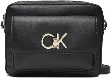 Calvin Klein Re-Lock Camera Bag With Flap Černá