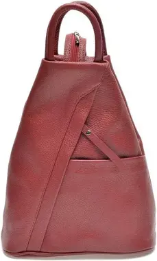 Carla Ferreri Dámský kožený batoh CF1625 Rosso