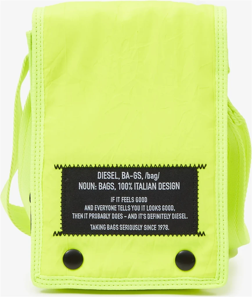 Diesel pánská taška přes rameno neonově zelená