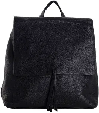Black women's backpack made of ecological leather