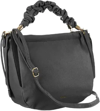 Gray eco-leather handbag