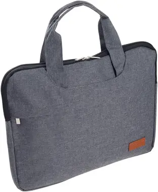 Gray textile laptop bag