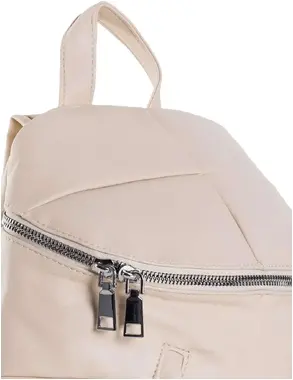 Light beige women's quilted backpack