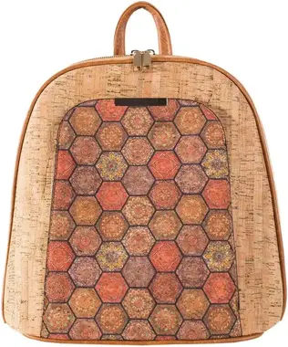 Light brown summer backpack with handles