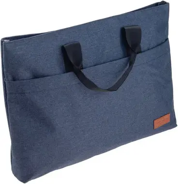 Navy blue fabric laptop bag
