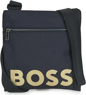 Boss Recycled-Material Envelope Bag Dark Blue