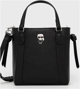 Karl Lagerfeld K/Ikonik Leather Sm Tote černá