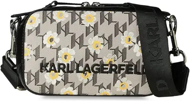 Karl Lagerfeld K/Monogram Flower Camerabag Béžová