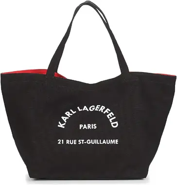 Karl Lagerfeld K/Rue St Guillaume Canvas Tote Černá