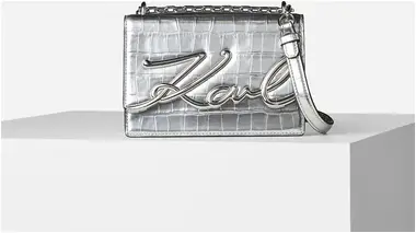 Karl Lagerfeld K/signature Croc Sm Sb šedá