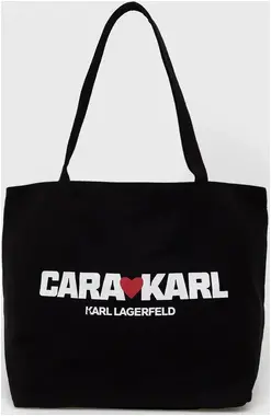 Karl Lagerfeld Kabelka Karl Lagerfeld X Cara Delevingne černá