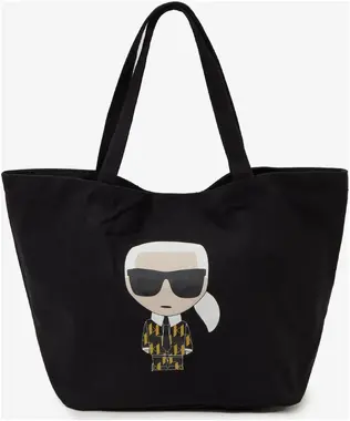 Karl Lagerfeld oboustraný Shopper černá/zlatá