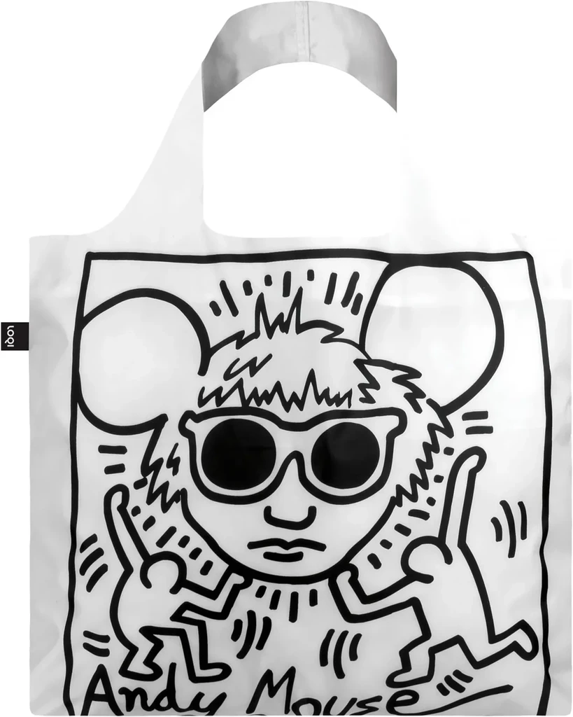 Skládací nákupní taška Loqi - Keith Haring Andy Mouse