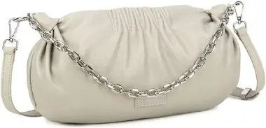 Luigisanto Champagne handbag with a handle