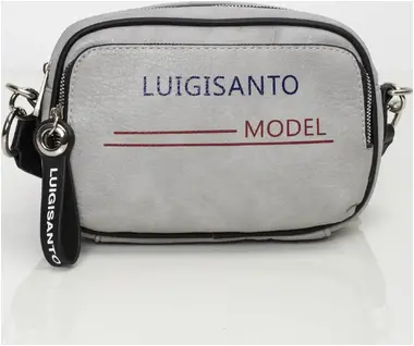 Luigisanto Small faux leather handbag gray