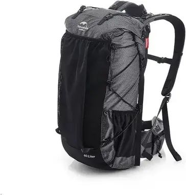 Naturehike Ultralight 60+5l šedá