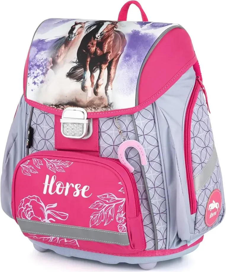 Oxybag Školní batoh Premium - Kůň červený