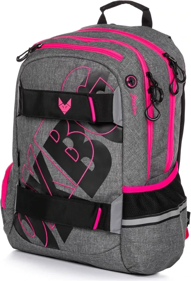 Oxybag Studentský batoh Oxy Sport - Grey Line Pink
