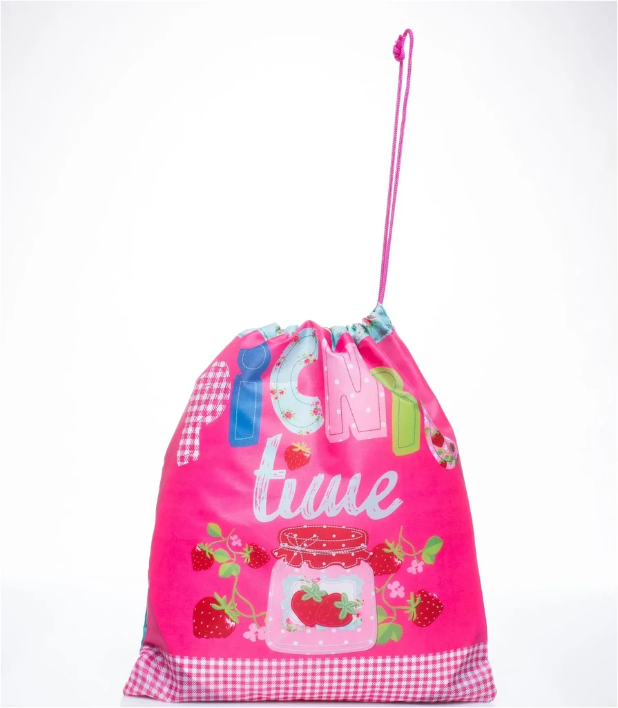 Paso Pink backpack with a picnic motif