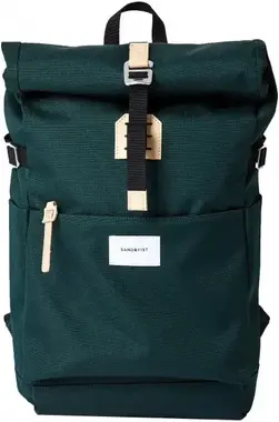 Dark Green with Natural Leather