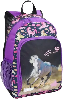 Školní taška Semiline 4897 fialová/černá