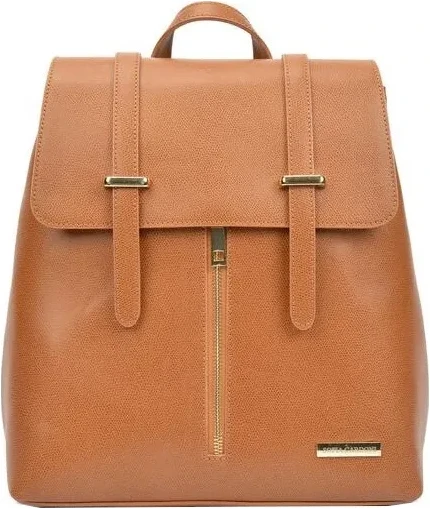 Sofia Cardoni Dámský kožený batoh SC460 Cognac