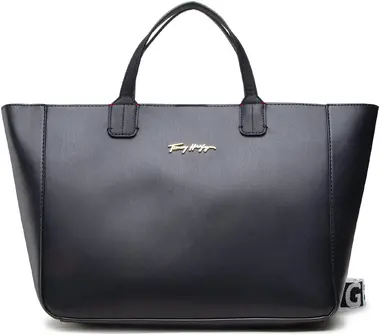 Tommy Hilfiger Kabelka Iconic Tommy Satchel Tmavomodrá