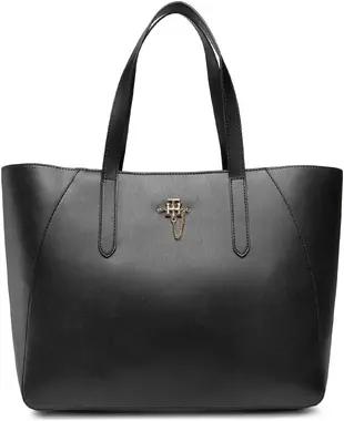 Tommy Hilfiger Th Chain Tote Black