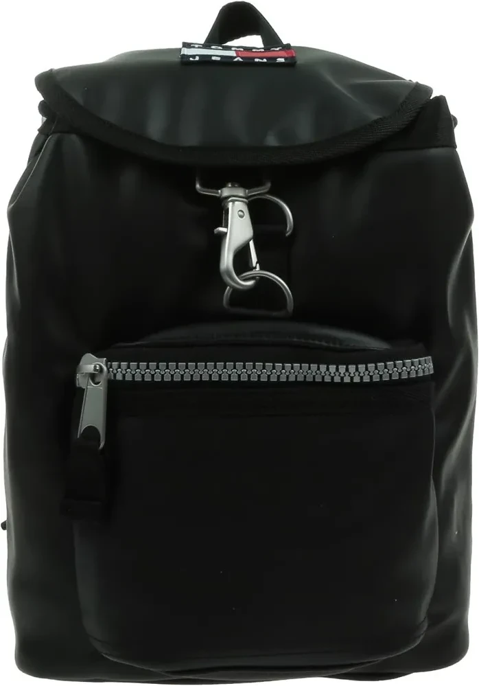 Tommy Jeans Tjm Heritage Flap Backpack Černá/Stříbrná