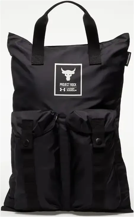 Under Armour Project Rock Gym Sack - Black/Black/Summit White